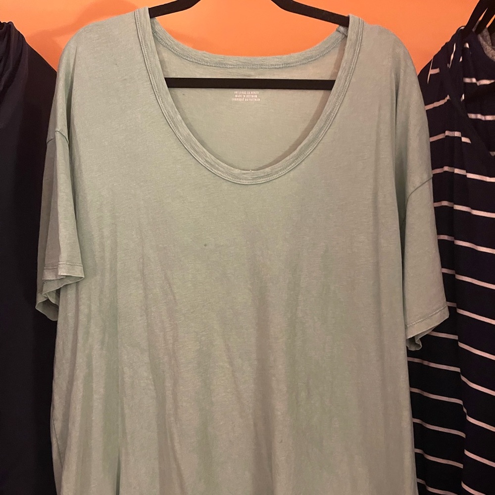 Aerie Oversized Boyfriend T Shirt Sage Green Size Large